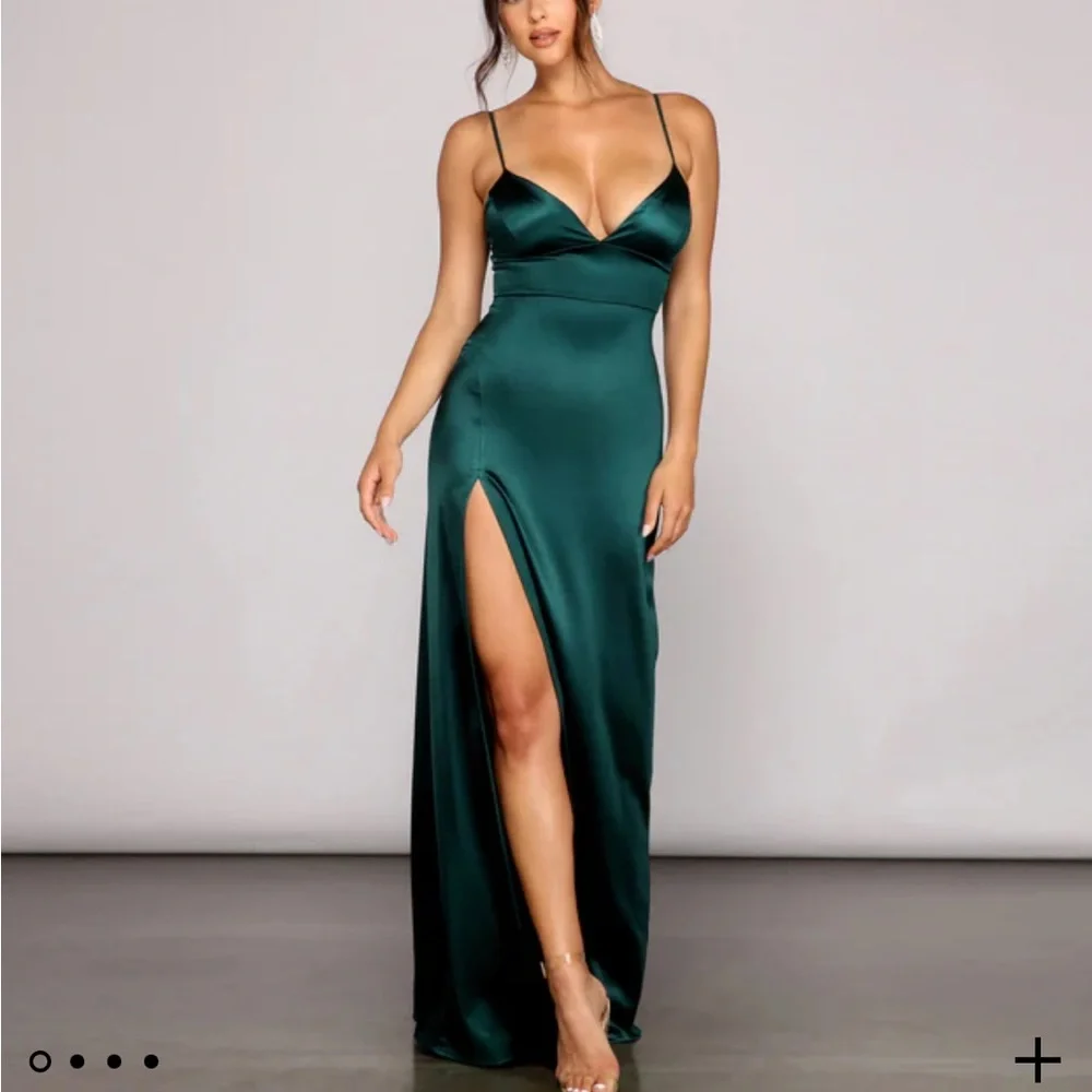 Windsor size xs green silk dress! - Picture 2 of 4